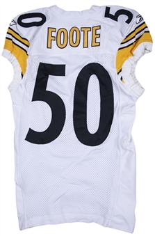 2007 Larry Foote Game Used Pittsburgh Steelers Road Jersey 